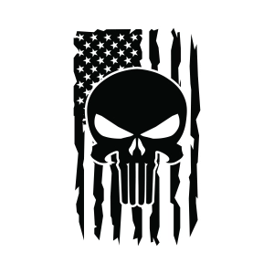 USA Skull Flag SVG, Punisher SVG US Flag USA SVG