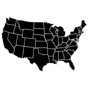 50 States of America Map SVG USA SVG