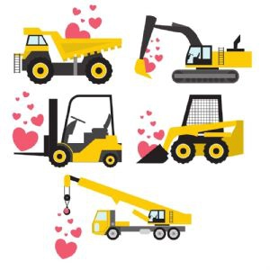 Construction Valentine SVG Bundle, Love SVG Bundle Valentine's Day SVG