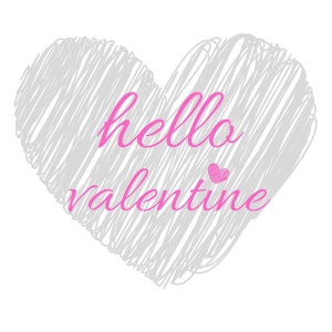 Hello Valentine Heart SVG, Valentine's Day SVG Digital Download Valentine's Day SVG