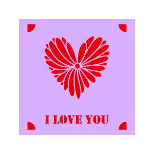 Valentine's Day SVG Card Cut File, I Love You SVG Vector Files Valentine's Day SVG