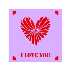 Valentine's Day SVG Card Cut File, I Love You SVG Vector Files Love SVG
