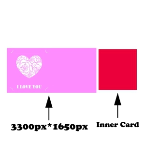 Valentine's Day Card SVG, Postcard Print SVG Vector Files Valentine's Day SVG