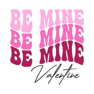 Be Mine Valentine SVG Design, Retro Be Mine SVG Valentine's Day SVG