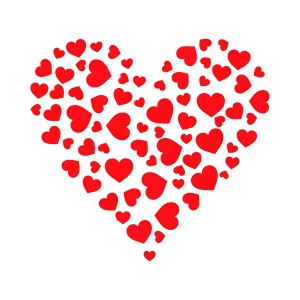 Heart Made Of Hearts SVG, Love Design SVG Vector Files Love SVG