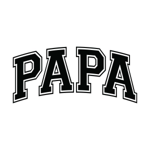 Varsity Font Papa SVG, Papa SVG Designs Father's Day SVG