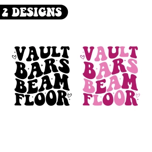 Vault Bars Beam Floor SVG, Love Gymnastic SVG T-shirt SVG