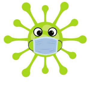 Virus with Mask SVG, Virus Vector Files Health and Medical