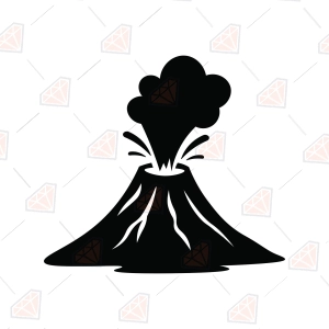 Volcano Silhouette – Volcano SVG Clipart