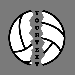 Voleyball Split Monogram SVG Cut File Volleyball SVG