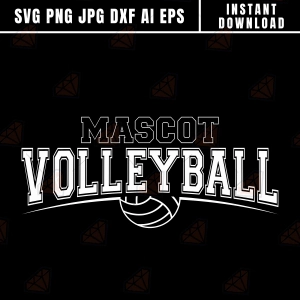 Volleyball Mascot SVG Svg