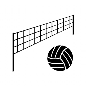 Volleyball Net and Ball SVG Cut Files Volleyball SVG