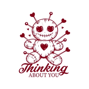 Voodoo Doll Thinking Of You SVG, Funny Valentine's Day SVG Svg