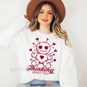 Voodoo Doll Thinking Of You SVG, Funny Valentine's Day SVG