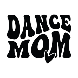 Wavy Text Dance Mom SVG, Instant Download Dance SVG