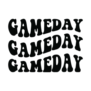 Wavy Gameday SVG, Stacked Game Day SVG Gaming
