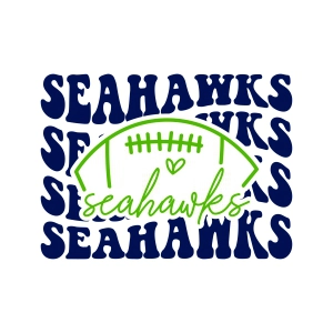 Wavy Seashawks SVG, Seatle Seashawks Football Svg