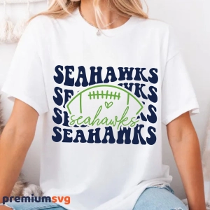 Wavy Seashawks SVG, Seatle Seashawks Football