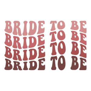 Wavy Text Bride To Be SVG Wedding SVG