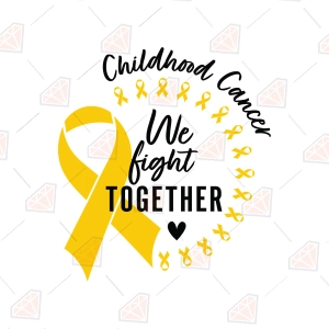 We Fight Together Childhood Cancer SVG