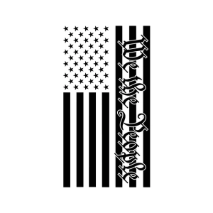 We The People Black USA Flag SVG USA SVG