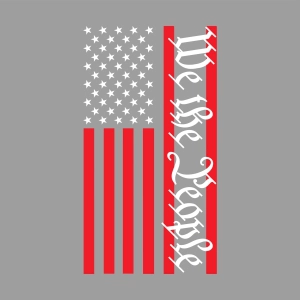 We The People Flag SVG, Vertical Red USA Flag SVG USA SVG