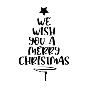We Wish You A Merry Christmas Tree SVG, Christmas Tree SVG Digital Download Christmas SVG