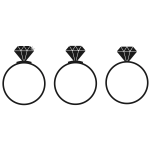 Wedding Diamond Ring SVG Cut File, Instant Download Wedding SVG