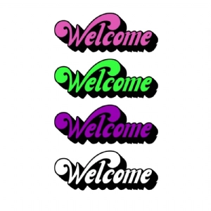 Welcome Sign SVG Cut File, Welcome Retro SVG Instant Download Sign and Symbol