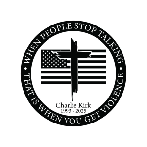 When People Stop Talking That Is When You Get Violence SVG, Charlie Kirk USA SVG