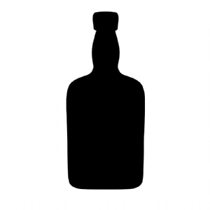 Whiskey Bottle Silhouette SVG Cut Files, Whiskey Bottle Vector Files Vector Illustration