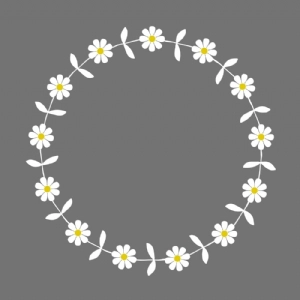 Daisy Wreath SVG, Wreath Of Daisy Vector Instant Download Flower SVG