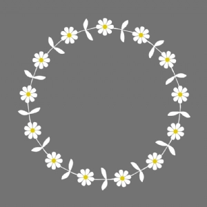 Daisy Wreath SVG, Wreath Of Daisy Vector Instant Download Daisy SVG