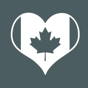Maple in Heart Canada Flag SVG Flag SVG