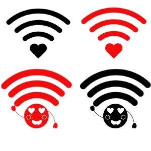 Wifi Symbol SVG, Wi-Fi Signal Instant Download Vector Objects