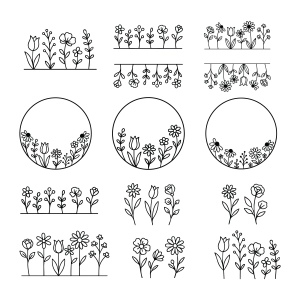 Wildflower SVG Bundle, Wildflowers SVG Files for Cricut Flower SVG