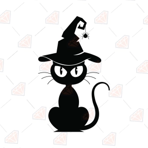 Witch Cat SVG – Spooky Halloween Cut File