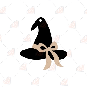 Witch Hat Bow Earring SVG – Halloween Earring Cut File