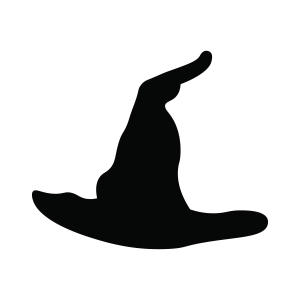 Witch Hat SVG Cut File, Witch Hat Silhouette Halloween SVG