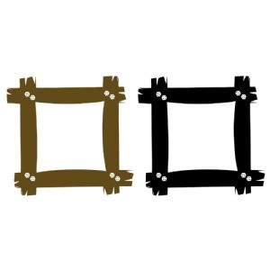Wood Frame SVG, Wooden Frame Vector Instant Download Shapes