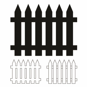 Wooden Picket Fence SVG Bundle, Fence Bundle Instant Download Vector Objects