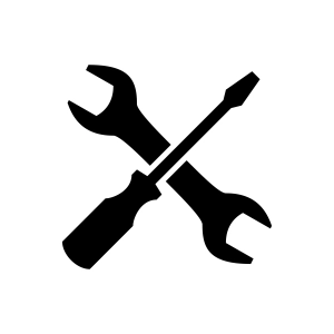 Wrench and Screwdriver SVG Vector Icon Mechanical Tools