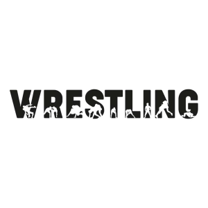 Wrestling Word with Wrestler SVG Cut File Wrestling SVG