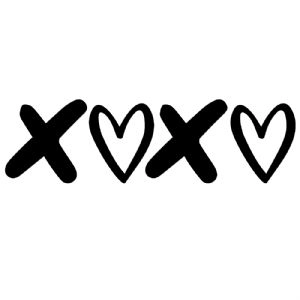 Valentine Day XOXO SVG Cut File, Heart SVG Vector Files Valentine's Day SVG
