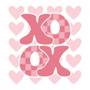 XOXO Hearts SVG, XoXo SVG Design For Cutting Machines Valentine's Day SVG