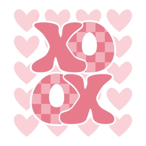 XOXO Hearts SVG, XoXo SVG Design For Cutting Machines Xoxo SVG