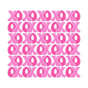 XOXO Pattern SVG, Seamless XOXO Pattern SVG Vector Files Valentine's Day SVG