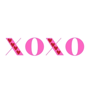 XOXO with Heart SVG, Valentine's Day SVG Xoxo SVG