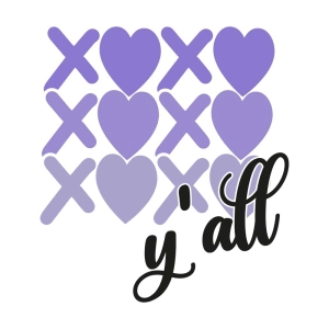 Xoxo Y'all SVG, Valentine's Day SVG Cut File Xoxo SVG