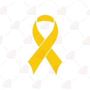 Yellow Childhood Cancer Ribbon SVG